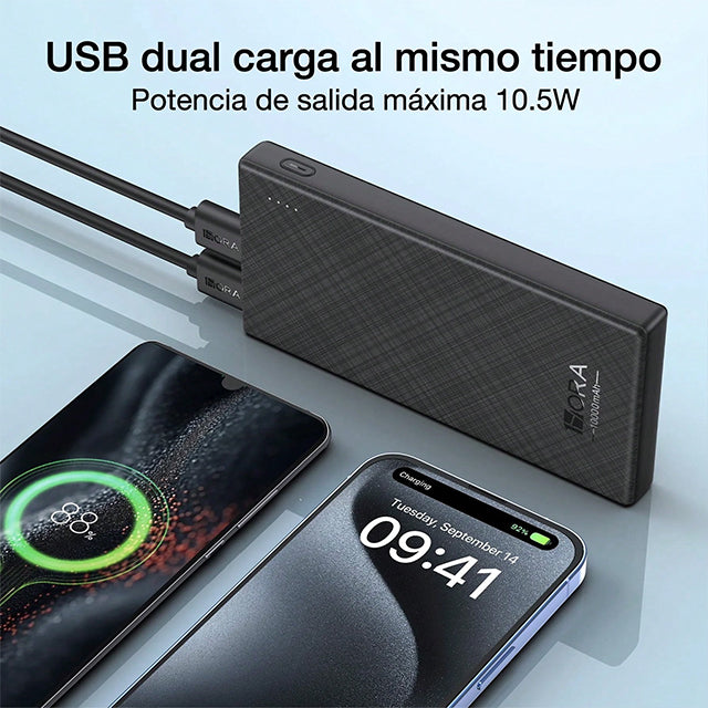 1HORA Batería Portátil Powerbank10000 mah incluye luz led GAR263