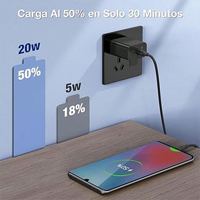 1HORA Turbo cargador PD tipo C a C 20W GAR153