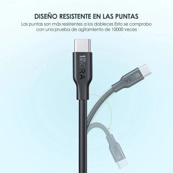 1HORA Cable Tipo C 2.1A (2 METROS) - CAB246