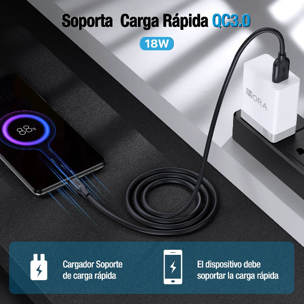 1HORA Cable V8 2.4A (1 METRO) - CAB248