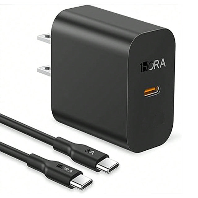 1HORA Cargador Tipo C 30w Carga Rápida CON CABLE GAR165