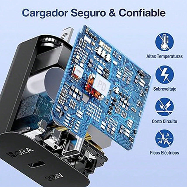 1HORA Turbo cargador PD tipo C 20W - GAR152