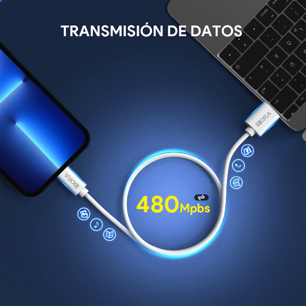 1HORA Cable IP 2.1A (2 METROS) - CAB206