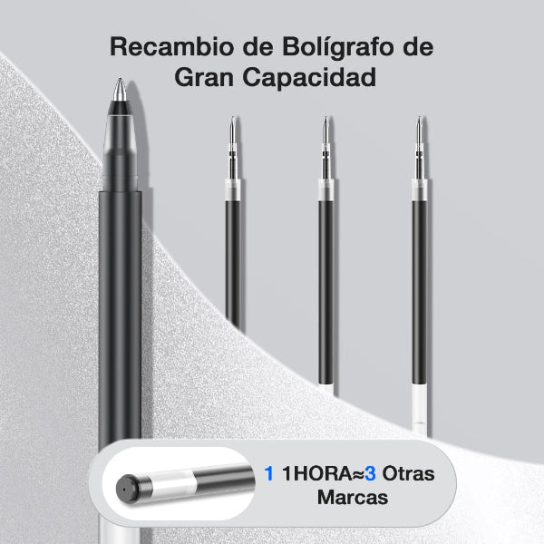 1HORA 10 Bolígrafos De Gel Marcador De Escritura En Negro YCL033