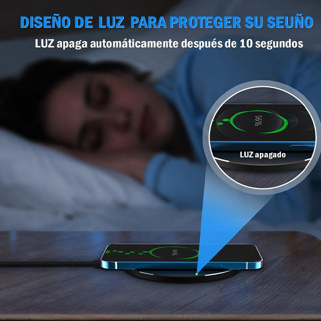 1HORA Cargador inalámbrico carga Rápida 10W - GAR151