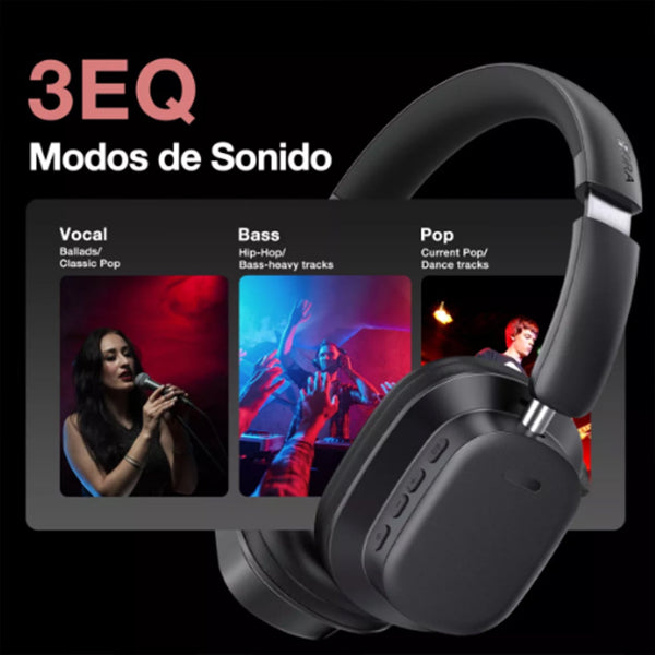 1HORA Audífonos Inalámbricos On-ear Bluetooth 5.3 AUT250