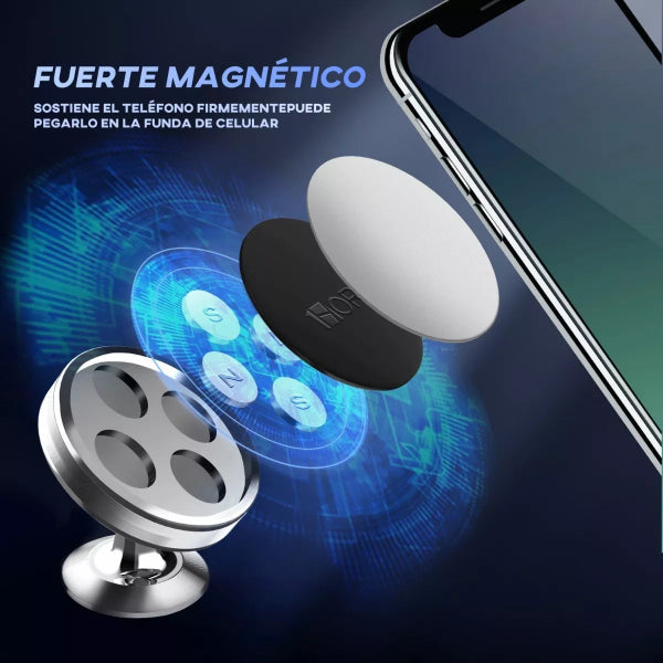 1HORA Soporte magnético de aluminio para celular - PJ093