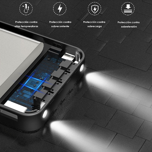 1HORA Power bank con cables 4-1 20000mAh-GAR159