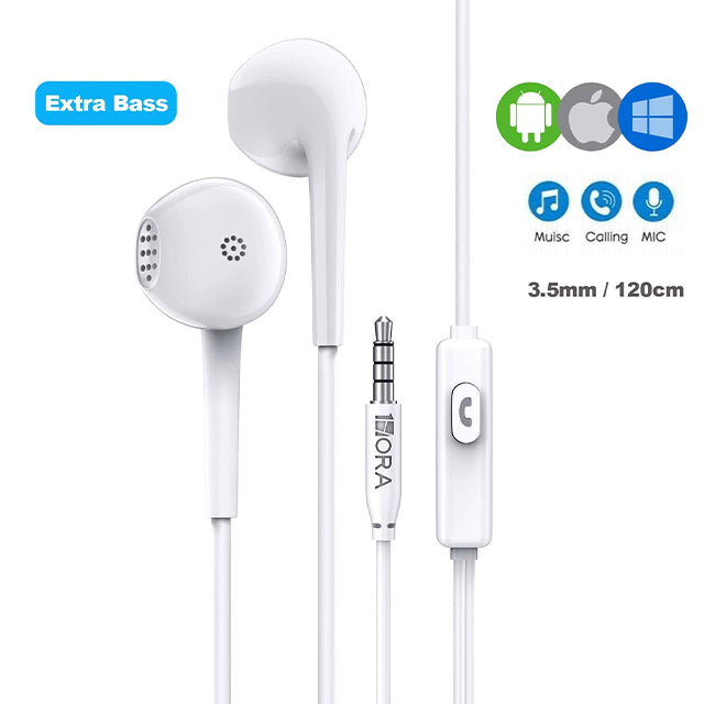 1HORA Audífonos alámbricos 3.5mm-AUT117