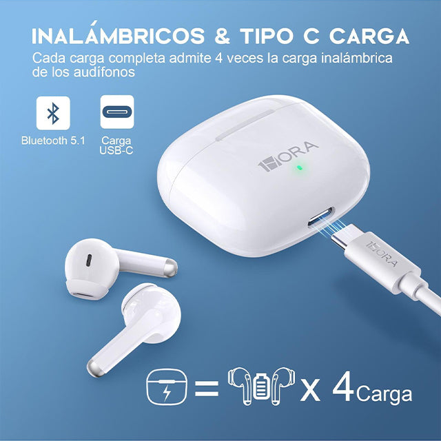1HORA Audífonos inalámbricos AUT203