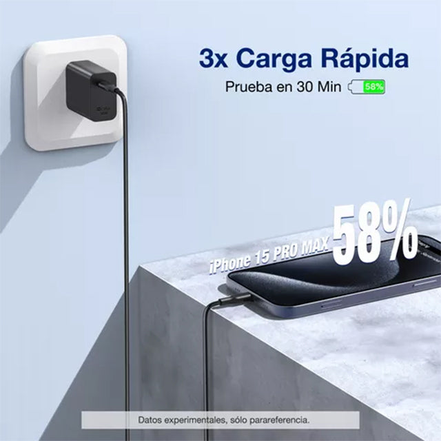 1HORA Cargador Tipo C 30w Carga Rápida GAR164