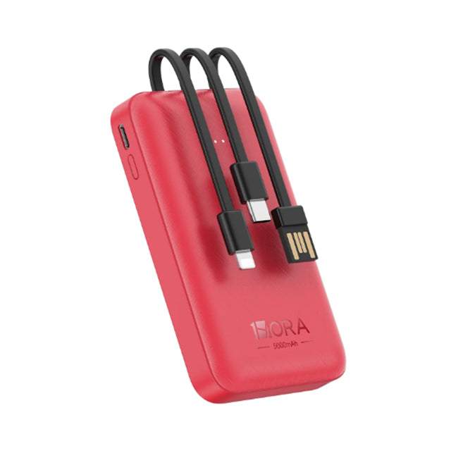 1HORA  Power bank 5000mAh Cargador portátil Batería Portátil 3 En 1 gar261