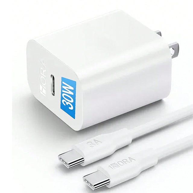 1HORA Cargador Tipo C 30w Carga Rápida CON CABLE GAR165