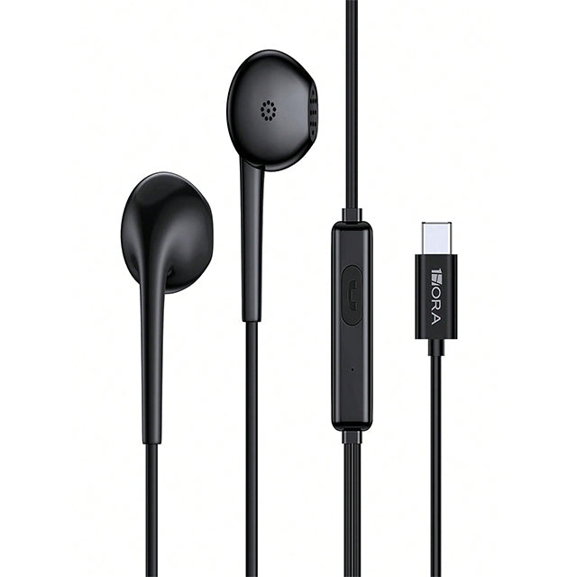 1HORA Audífonos alámbricos tipo c-AUT124