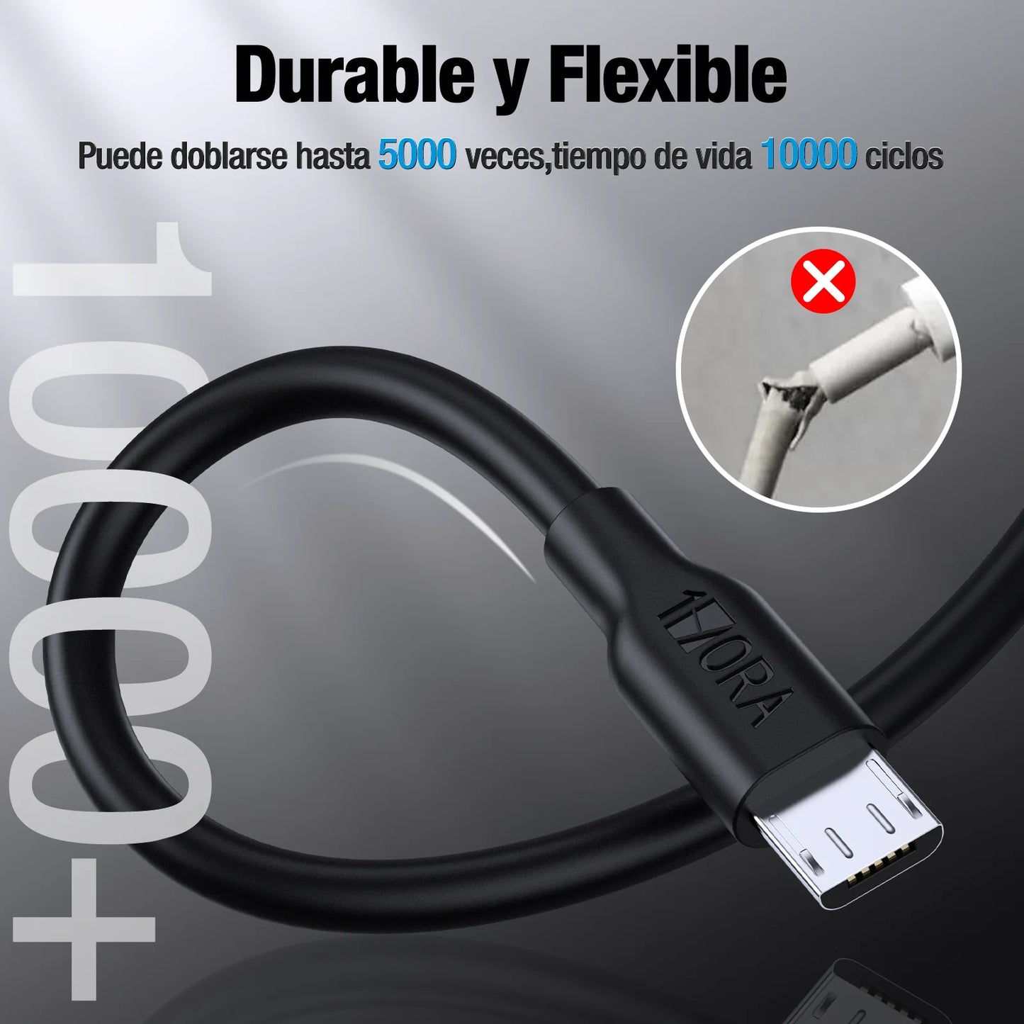 1HORA Cable V8 2.1A (1 METRO) - CAB177