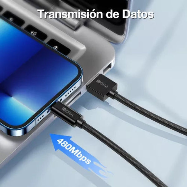 1HORA Cable IP 2.4A (1 METRO) - CAB250