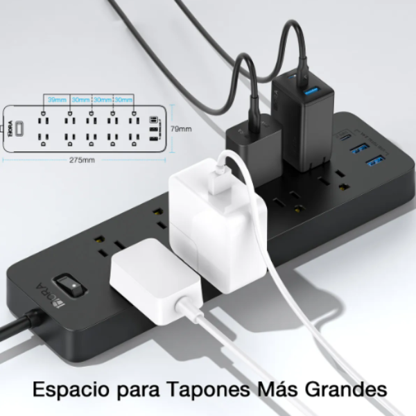 1Hora Regleta Multicontacto 13 en 1 MCT002