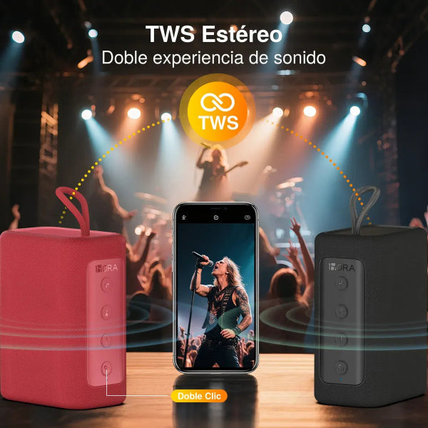 1HORA Bocina Bluetooth Portátil 7w Altavoz Pequeña  BOC244