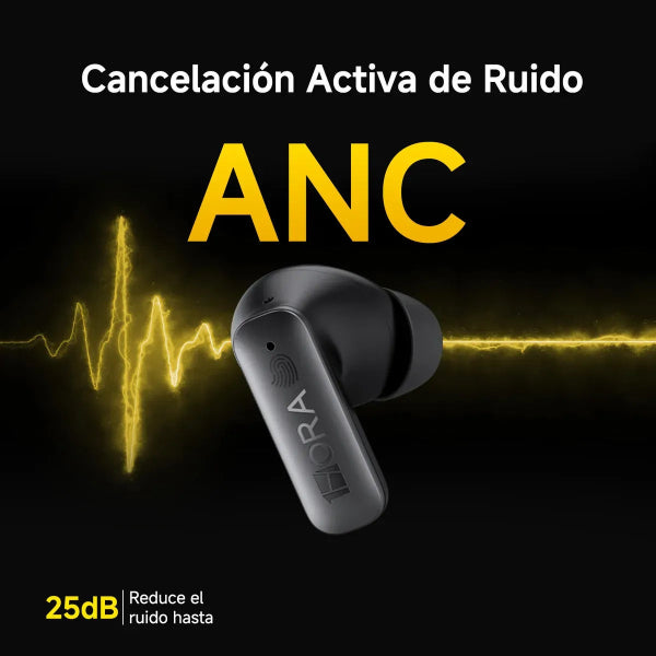1HORA Audífonos Inalambricos Con Cancelación De Ruido Ambiental Activa AUT211